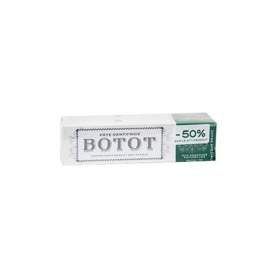BOTOT Dentifrice -  - Vert - Vegan - 2 x 75ml - Action anti-plaques