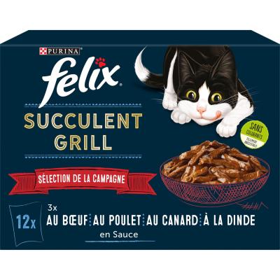 FELIX  Succulent Grill 24 x 80 g - s&eacute;lection de la campagne