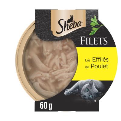 SHEBA Filets les effil&eacute;s de poulet pour chat adulte