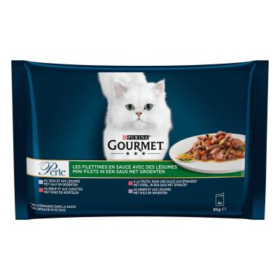 GOURMET Sachets repas chat adulte Perle - multivari&eacute;t&eacute;s - 4x85g