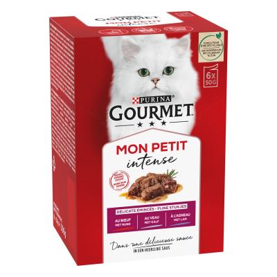 GOURMET  - Aux Viandes : B&oelig;uf, Veau, Agneau - 6x50g - Lot de 8