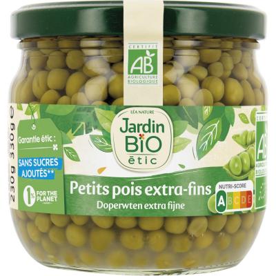 LEA NATURE JARDIN BIO Petits Pois Extra-fins Bio Jardin Bio Etic - Le Bocal De 230g Net &Eacute;goutt&eacute;