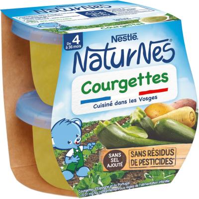 NATURNES Courgettes - d&egrave;s 4/6 mois,  Nestl&eacute; (2 x 130 g) 