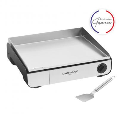 LAGRANGE Plancha &eacute;lectrique Pro 50 noire et spatule en inox 