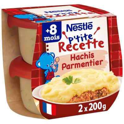  P'tite Recette hachis parmentier - d&egrave;s 8 mois, Nestl&eacute; (2 x 200 g) 