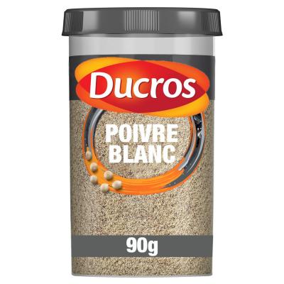 DUCROS Poivre Blanc Moulu  - Le Flacon De 90 G