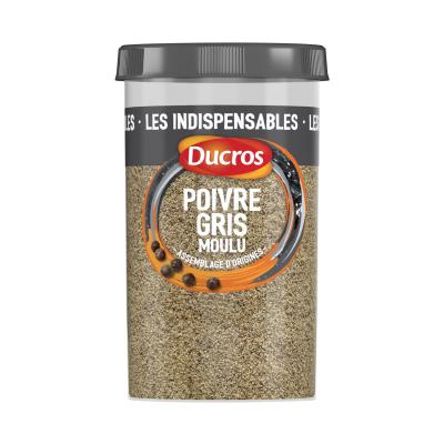 DUCROS  Poivre gris moulu n&ordm; 7 classique - Boite m&eacute;nag&egrave;re - 90 g
