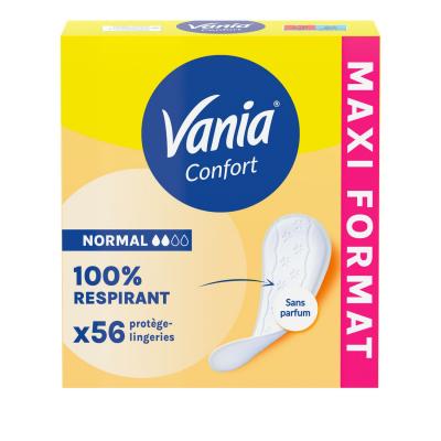 VANIA  Prot&eacute;g&eacute;-Slips Confort Sans Parfum X56 - Bo&icirc;te 56 Prot&egrave;ge-Slips