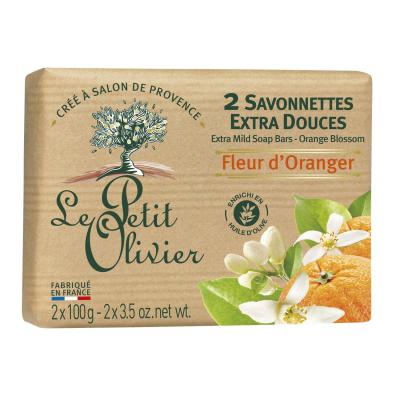 LE PETIT OLIVIER Savonnettes Extra Douces Fleur D'oranger  - Les 2 Savons De 100g