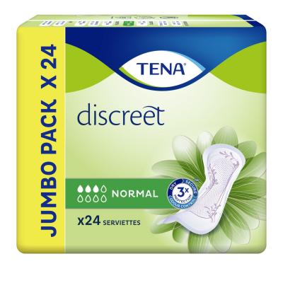 TENA Serviettes pour incontinence discreet normal,  Lady (x 24)