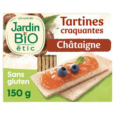 JARDIN BIO Tartines Craquantes Ch&acirc;taigne Bio  Etic - Le Paquet De 150g