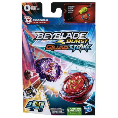 HASBRO Toupie Burst Quadstrike - Starter Pack Beyblade - La Pi&egrave;ce