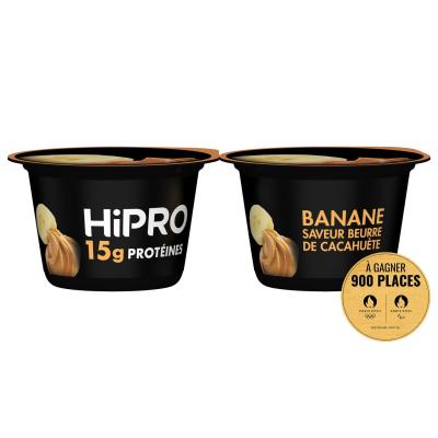DANONE Yaourt beurre de cacahuete banane proteine 0% MG
