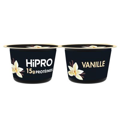DANONE Yaourt Vanille Prot&eacute;in&eacute; 0% Mg Hipro - Les 2 Pots De 160g