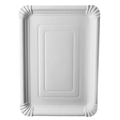 Papstar Assiette en carton 'pure' rectangulaire, blanc