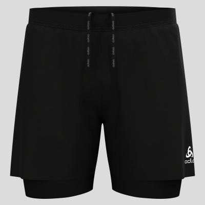 ODLO Short  Zeroweight 2 En 1 M V&ecirc;tement Running Homme - L Noir