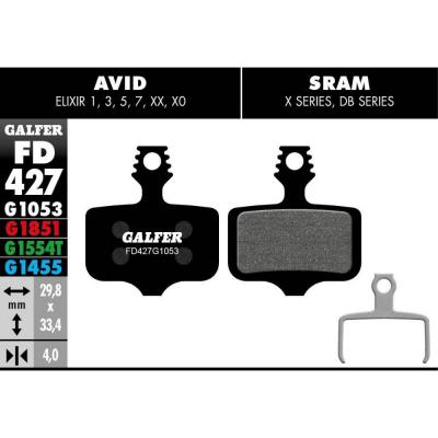 GALFER  Plaquettes De Frein &agrave; Disque Mtb Avid Elixir 1/3/5/7/xx/xo 30 Paires 