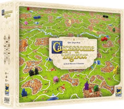 ASMODEE Carcassonne Big Box Jeu de soci&eacute;t&eacute; Tuiles +11 extensions