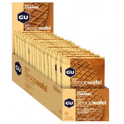 GU  Stroopwafel 16 Units Salted Caramel Marron 