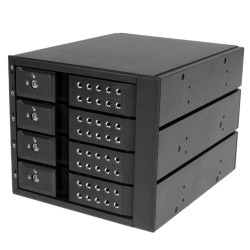 STARTECH  Rack amovible sans tiroir pour 4 x HDD SAS II/SATA III 6Gb/s de 3,5"" - Aluminium