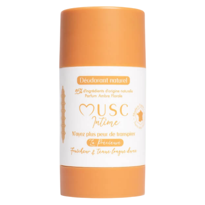 MUSC INTIME  D&eacute;odorant naturel Amber Flower - La pr&eacute;cieuse 50gr 
