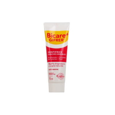 GIFRER  Bicare + Dentifrice Gencives Sensibles Fluor + 5 Plantes 75 ml