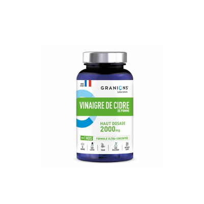 GRANIONS  Vinaigre de Cidre de Pomme Haut Dosage 2000mg 60 Comprim&eacute;s