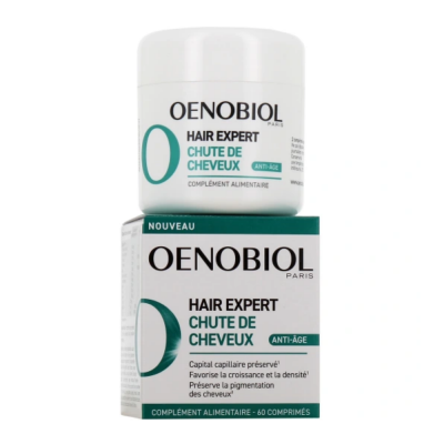 OENOBIOL  Ha&iuml;r Expert Chute de Cheveux Compl&eacute;ment Alimentaire 60 Comprim&eacute;s - Pot