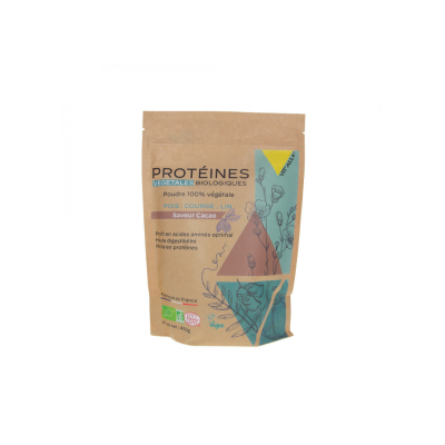VIT ALL+ Vitalplus - Prot&eacute;ines v&eacute;g&eacute;tales Chocolat Bio - Sachet de 450 g 