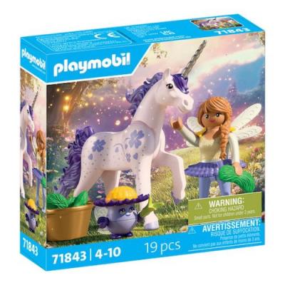 Playmobil Magic Unicorns 71843 - Licorne Lavande porte-bonheur avec f&eacute;e