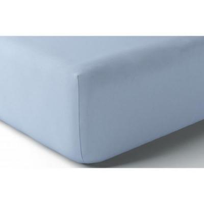 ANNE DE SOLENE Drap housse Drap housse Vexin 140x190cm azur Percale 80F
