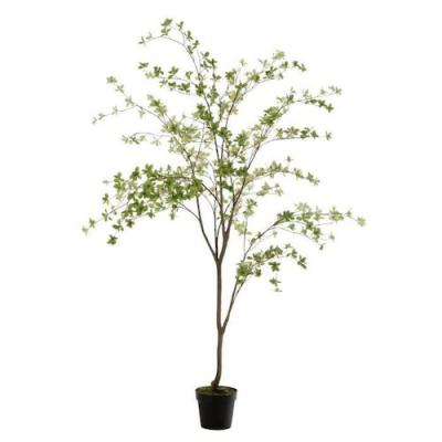 Plante Artificielle ""Fines Feuilles"" 190cm Vert & Noir
