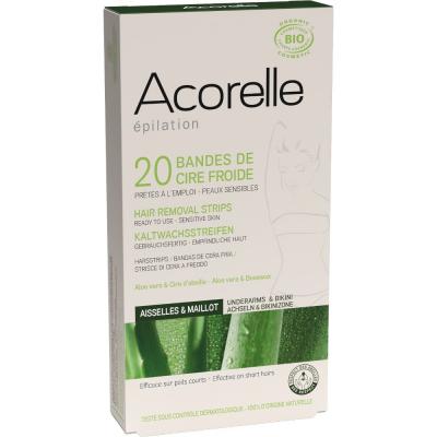 ACORELLE  Cire d'&eacute;pilation Bandes froides en Ax 20 pcs