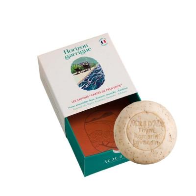 AQUI D AIA Savon Solide Exfoliant au Thym Romarin et Lavandin Horizon Garrigue