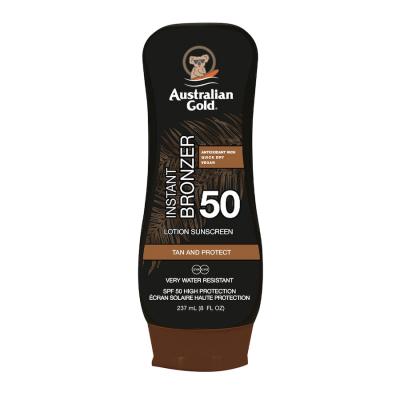 AUSTRALIAN GOLD  Lotion solaire SPF50 avec poudre bronzante 237 ml