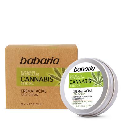 BABARIA CANNABIS crema facial nutrici&oacute;n y bienestar 50 ml