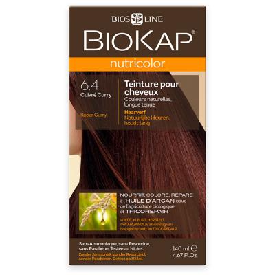 BIOKAP  Coloration 6.4 Cuivr&eacute; Curry - Nutricolor