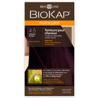 BIOKAP  Nutricolor Teinture pour Cheveux 4.5 Ch&acirc;tain Acajou 140ml