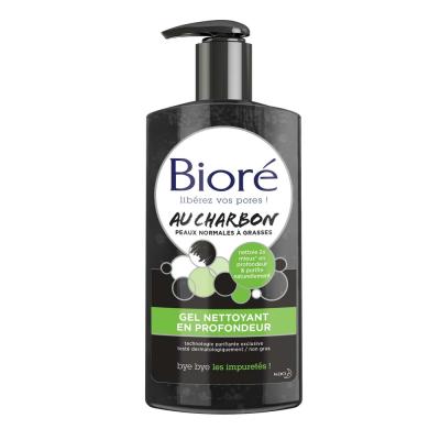 BIORE BIOR&Eacute; Gel Nettoyant en Profondeur au Charbon 200 ml - Lot de 4