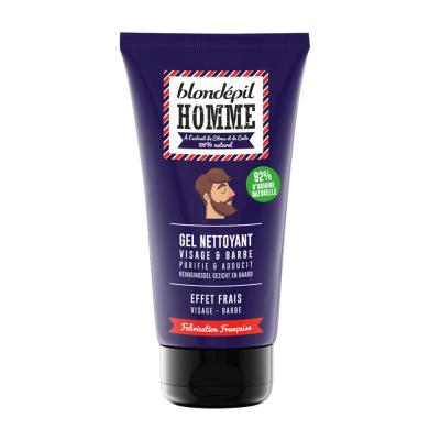 BLONDEPIL HOMME Gel Nettoyant Visage & Barbe - Purifie & Adoucit-150ml Blond&eacute;pil Homme