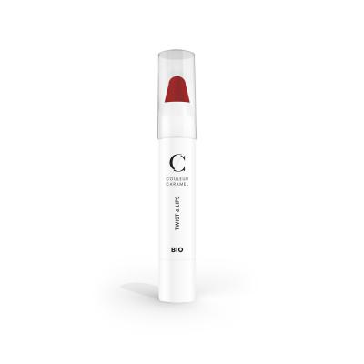 COULEUR CARAMEL  Twist & Lips Rouge &agrave; L&egrave;vres 3gr 407 Rouge brillant