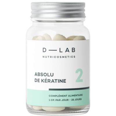 D LAB NUTRICOSMETICS Compl&eacute;ments alimentaires pour les cheveux Absolu de K&eacute;ratine - 1 mois - D-LAB Nutricosmetics