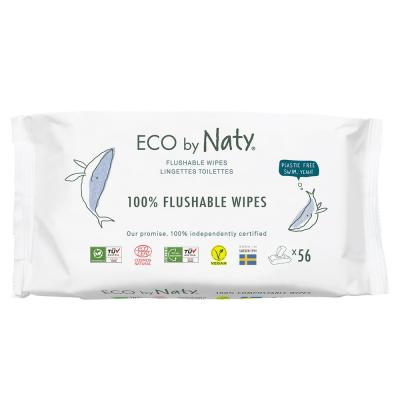 NATY  - Lingettes-toilettes - Sans parfum 100% ECO - 56pcs