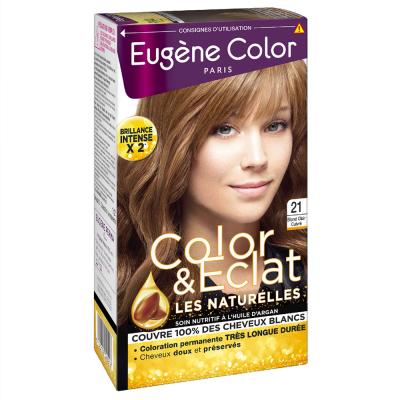 EUGENE COLOR Eug&egrave;ne Color Blond Clair Cuivr&eacute; 21, Cr&egrave;me Colorante Permanente, 115ml