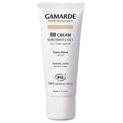GAMARDE  BB Cream Soin Teint&eacute; 4 en 1 Peaux Claires Bio, 40ml