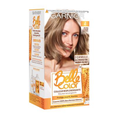 GARNIER Coloration Cheveux Permanente 4 Blond Cendr&eacute; Naturel Belle Color - La Bo&icirc;te