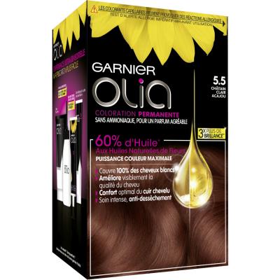 GARNIER Coloration Olia N&deg; 5.5 Ch&acirc;tain Clair Acajou