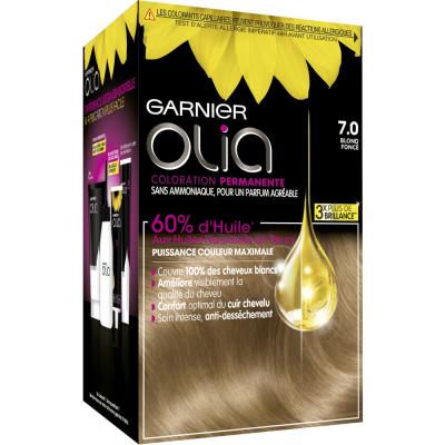 GARNIER Coloration Permanente Olia  - Sans Ammoniaque - 7.0 Blond Fonce
