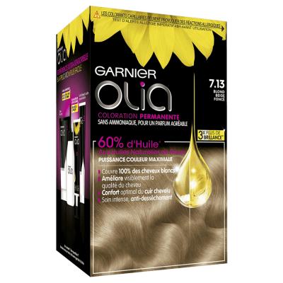 GARNIER  Olia Permanent Hair Color N&deg;7.13 Cinnamon Blonde 4 pi&egrave;ces