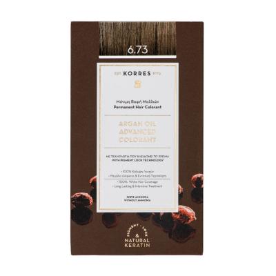 KORRES Coloration permanente naturelle  huile d argan 6.73 dor&ntilde; cacao